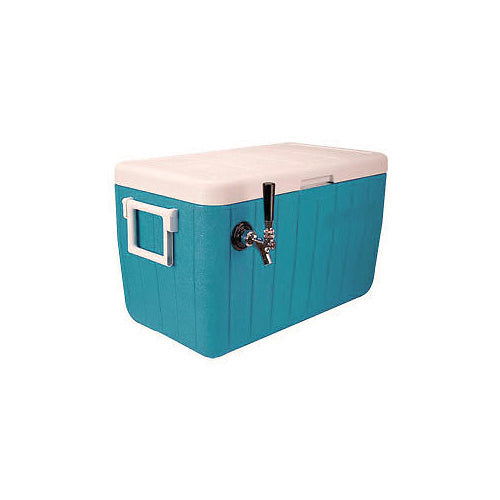 70' SS Coil Single Faucet Draft Beer Jockey Box - Stainless Steel Contact
