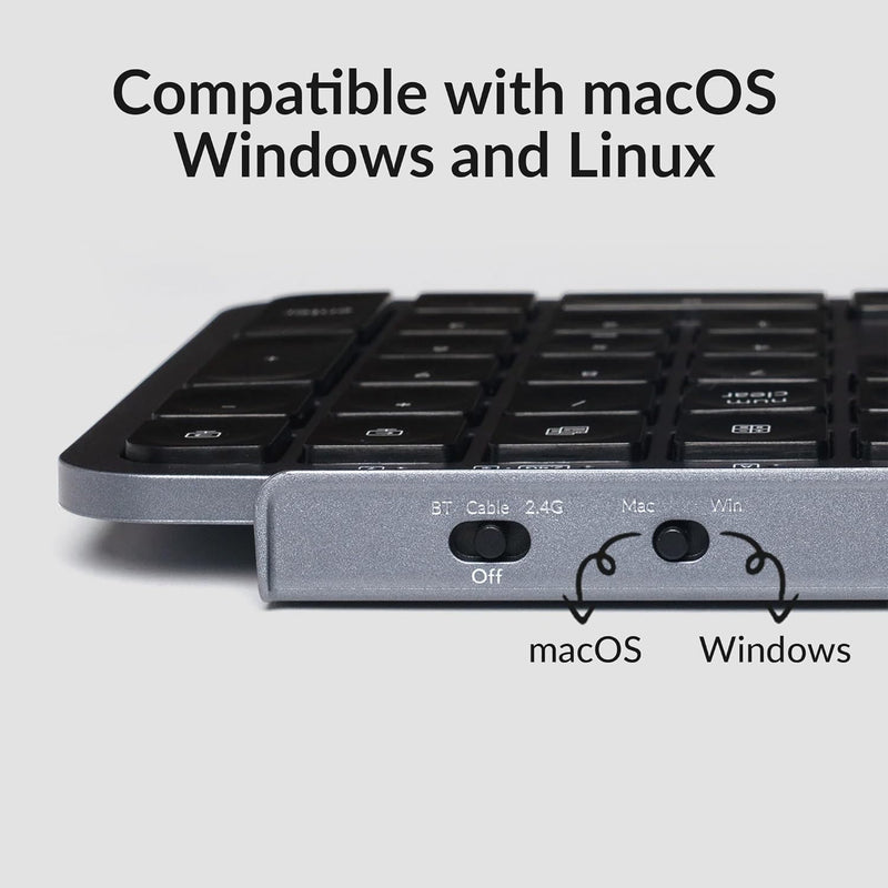 Teclado inalámbrico ultrafino Keychron B6 Pro gris espacial
