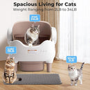 ECO PET SUPPLY Self-Cleaning Automatic Litter Box with APP Control- Brown