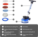 Prolux Core 15" Heavy Duty Single Pad Commercial Polisher Floor Buffer Machine Scrubber Loaded Version