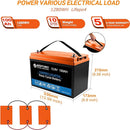 Acopower 110w flexible
 300 Ah/1,5 kW
 (3x100Ah) Batería de litio de 300 Ah y 660 W