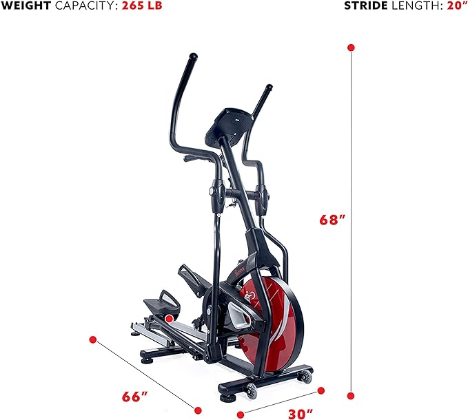 Sunny Health & Fitness Stride Zone Elliptical Machine Magnetic Fitness