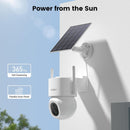 Cámara de seguridad solar inalámbrica para exteriores AOSU - Vigilancia con movimiento horizontal y vertical de 360° y reflector - C9S2CH11
