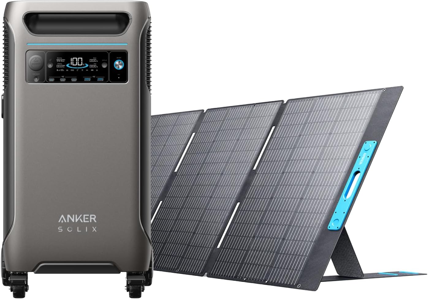 Anker SOLIX F3800 + PS400 Solar Panel 400W | Wellbots | Free Shipping