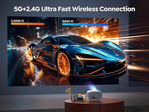 Miniproyector Yaber E1 con WiFi 5G y Bluetooth 5.2