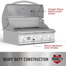Bull 24" Steer Drop In Grill LP - 3 Burner / 45,000 BTU's