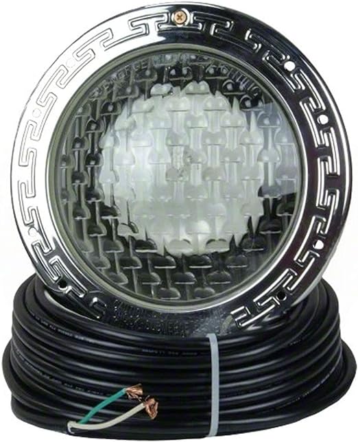 Pentair Amerlite Pool Light for Inground Pools with Stainless Steel Facering | 500W 120V 50' Cord | EC-602128