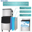 al Ice MaEQCHEN 500 lb Ice Maker Commercichine with 375 lb Ice Bin