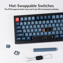 Keychron V3 Max Swappable RGB Backlight Red Switch Keyboard - Black - Knob Version