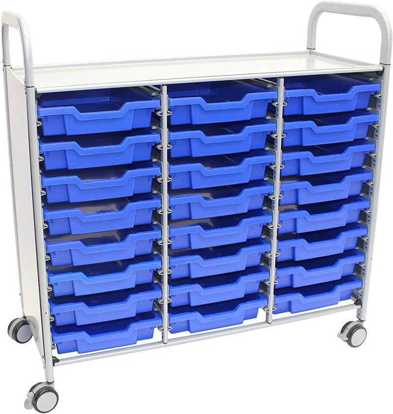 Gratnells Callero Plus Treble Cart with Shallow Trays  40.9 x 18.5 x 41.5 in