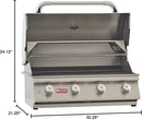 Bull 30" Lonestar "Select" Drop In Grill NG - 4 Burner / 60,000 BTU's