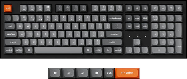 Teclado Keychron K10 Max con interruptores banana, retroiluminación RGB intercambiable - Negro
