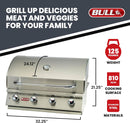 Bull 30" Lonestar "Select" Drop In Grill LP - 4 Burner / 60,000 BTU's