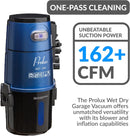Aspiradora, champú, sopladora y detalladora para garaje en seco/mojado Blue Prolux 