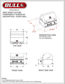 Bull 24" Steer Drop In Grill NG - 3 Burner / 45,000 BTU's