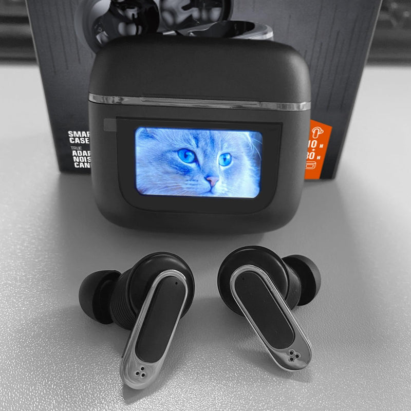 Sungale Wireless Earbuds with LCD Full-color Touch Screen