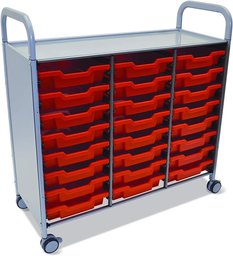 Gratnells Callero Plus Treble Cart with Shallow Trays  40.9 x 18.5 x 41.5 in