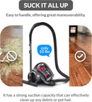 Aspiradora ligera sin bolsa Prolux RS4 con filtro HEPA, herramientas premium con botón de bloqueo y rebobinado automático del cable 