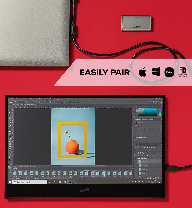 Pantalla LCD Glance de 16" de píxeles móviles