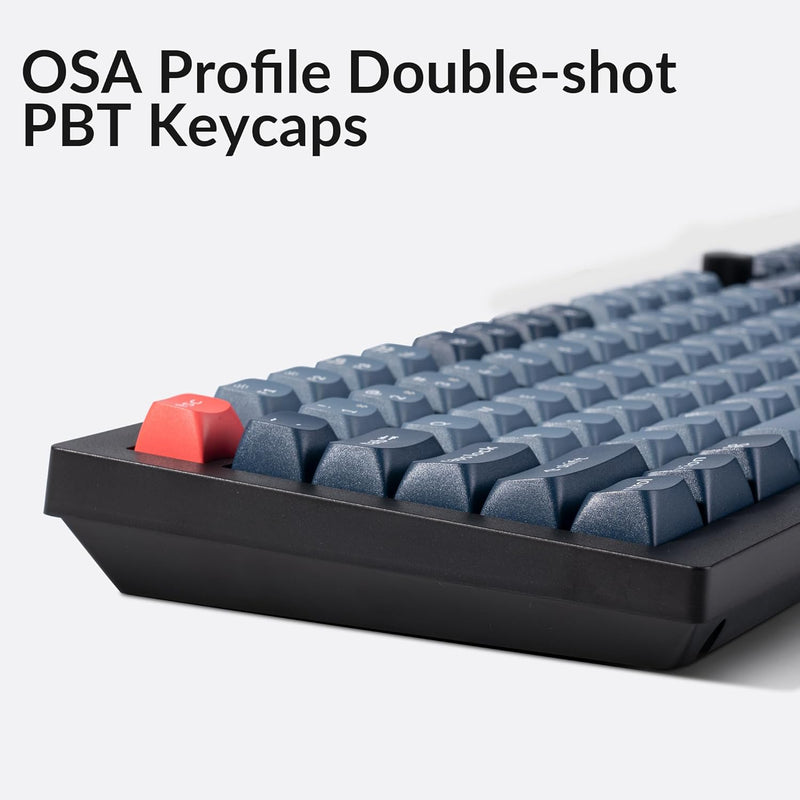 Keychron V3 Max Swappable RGB Backlight Red Switch Keyboard - Black - Knob Version