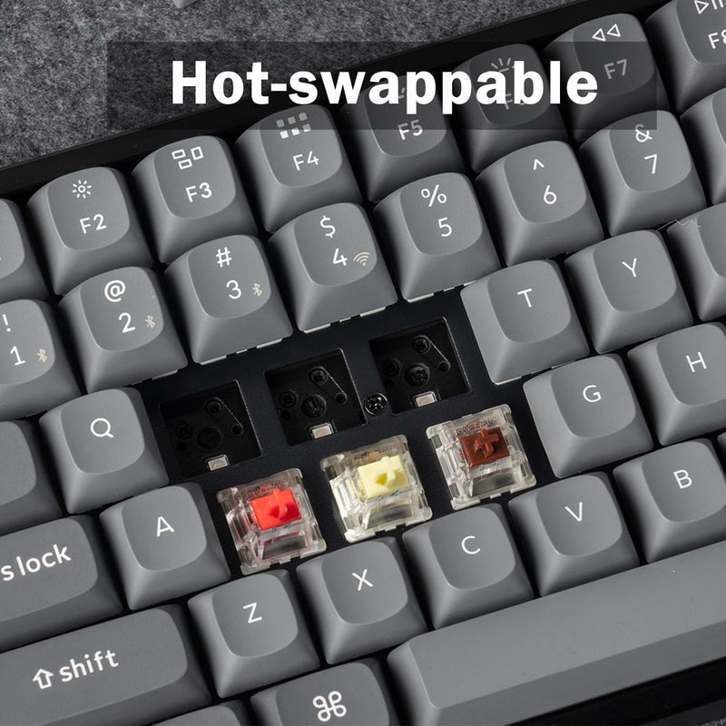 Teclado Keychron K10 Max con interruptores banana, retroiluminación RGB intercambiable - Negro