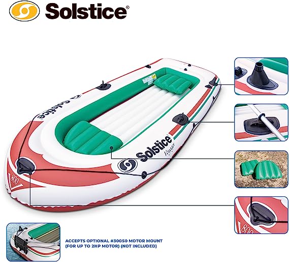 Solstice Voyager Inflatable 6 Person Boat | Wellbots
