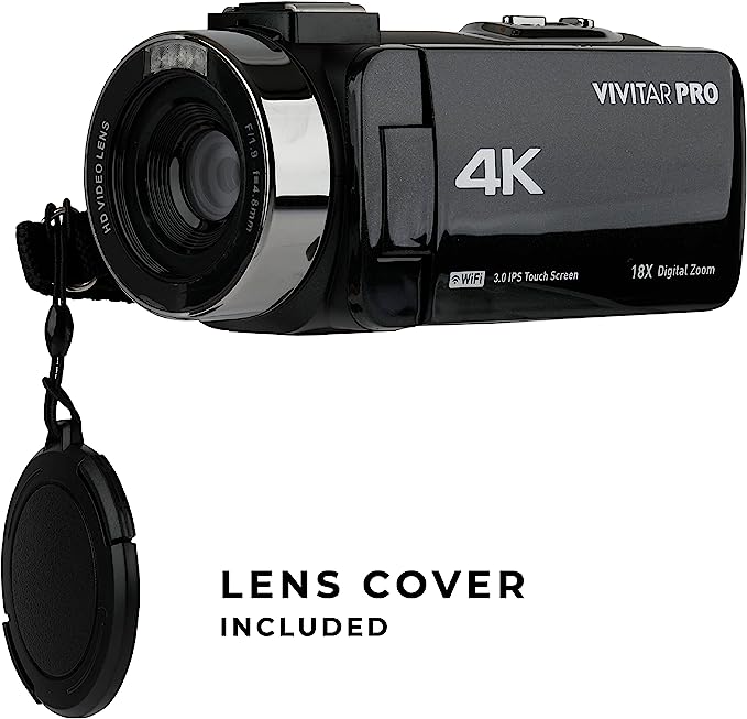 Vivitar 4K Camcorder w/ 3" Rotational LCD
