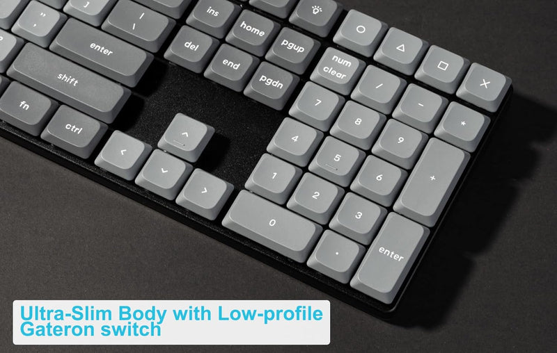 Teclado Keychron K5 Max con interruptores Gateron RGB intercambiables y retroiluminación marrón