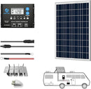 Kits de paneles solares para vehículos recreativos ACOPOWER de 100 W y 12 V, controlador de carga PWM de 20 A