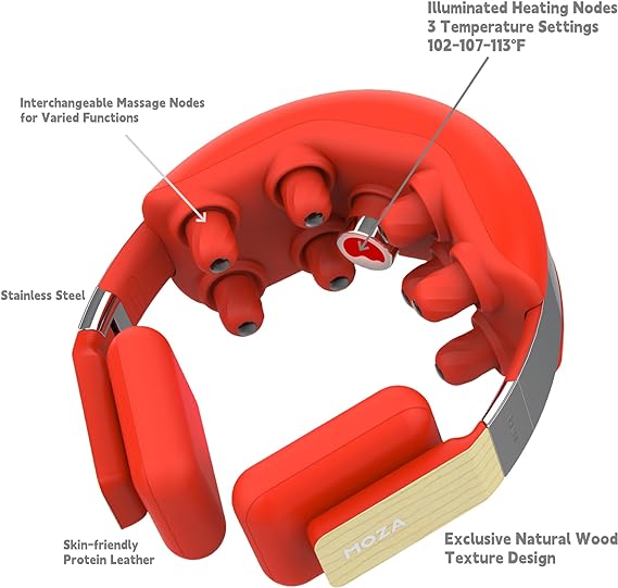 MOZA AI Robohands Neck Massager (Red)