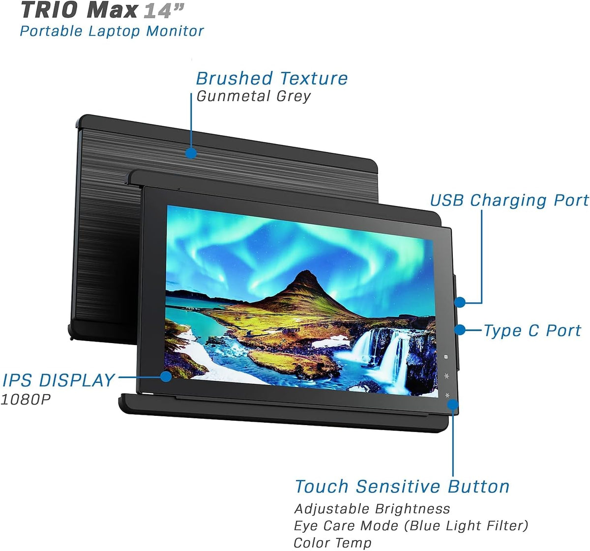 TRIO MAX Mobile Pixels モバイルトリプルディスプレイ Amazon.com: Mobile Pixels New Trio Max 14.1