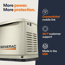 Generador de reserva refrigerado por aire de 14/14 kW, carcasa de aluminio, 200 SE (no CUL)