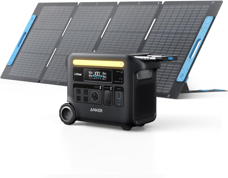 Special Bundle: Anker Solix F2600 2560Wh | 2400W Battery Generator + 200W Anker 531 Solar Panel