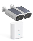 Kit de 2 cámaras de seguridad solares inalámbricas para exteriores AOSU - C8E2DA11