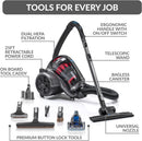 Aspiradora ligera sin bolsa Prolux RS4 con filtro HEPA, herramientas premium con botón de bloqueo y rebobinado automático del cable 