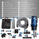 Aspiradora, champú, sopladora y detalladora para garaje en seco/mojado Blue Prolux 