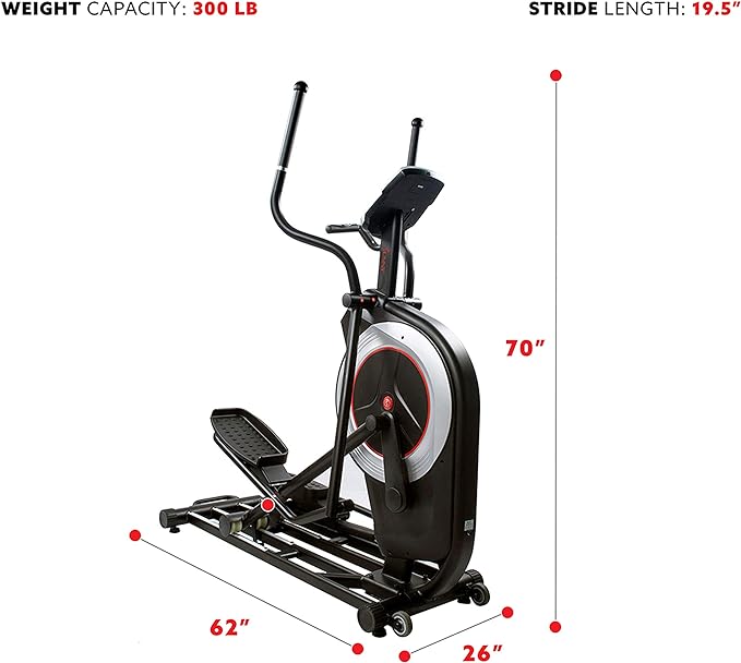 Bicicleta elíptica programable Sunny Health &amp; Fitness SF-E3875