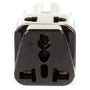 Adaptador de enchufe OREI 2 en 1 de EE. UU. a Europa (Schuko, tipo E/F) - Paquete de 2, color negro