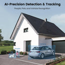 Cámara reflectora con cable AOSU de 2600 lúmenes de brillo, ángulo de detección de 270° y protección para vehículos.