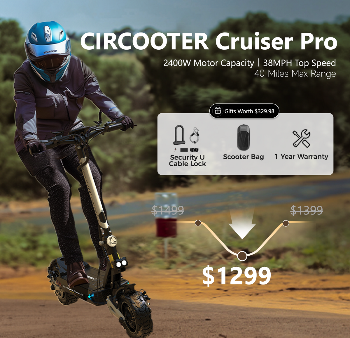 Circooter Cruiser Pro [2400W] | Wellbots | Free Shipping