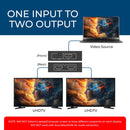 Divisor HDMI 4K de 1 entrada y 2 salidas con control EDID (UHDS-102) 