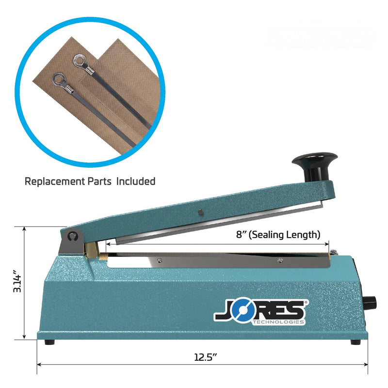 8” Manual Impulse Bag Wide Sealer