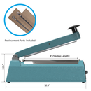 8” Manual Impulse Bag Sealer – UL Listed