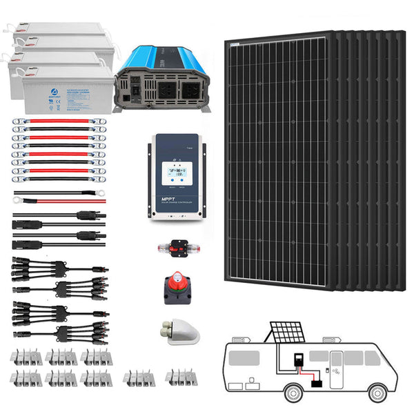 Acopower 100W mono
RV System
Gel Battery 800ah3kw 800w