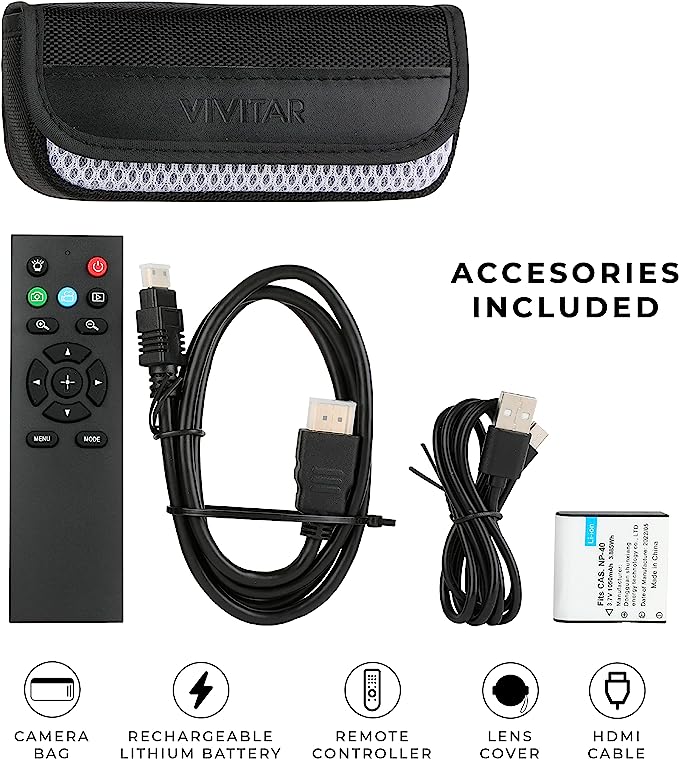 Vivitar 4K Camcorder w/ 3" Rotational LCD