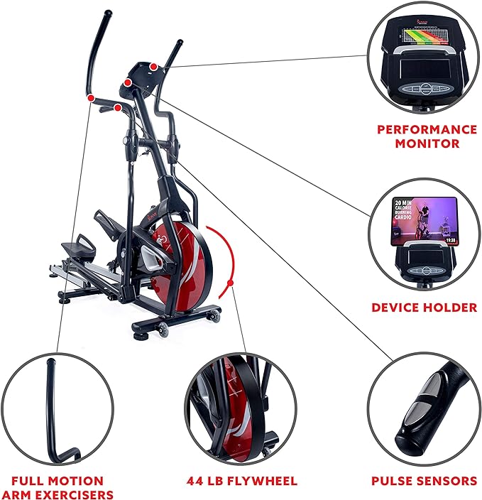Máquina elíptica Stride Zone de Sunny Health &amp; Fitness Fitness magnético