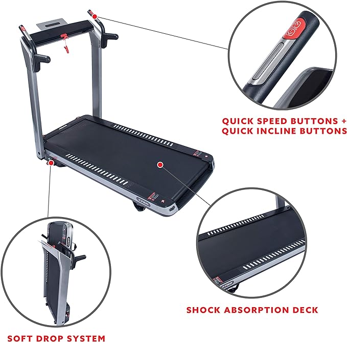 Cinta de correr motorizada SpaceFlex 7750 de Sunny Health &amp; Fitness