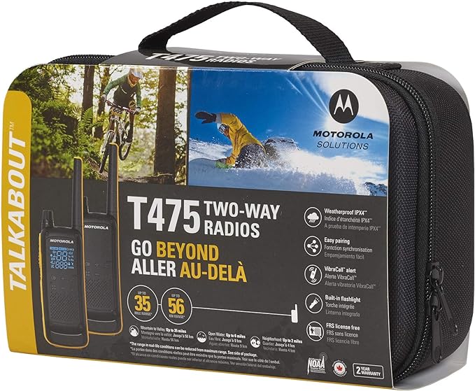 Motorola Solutions T475 Extreme Two-Way Radio Black W/Yellow