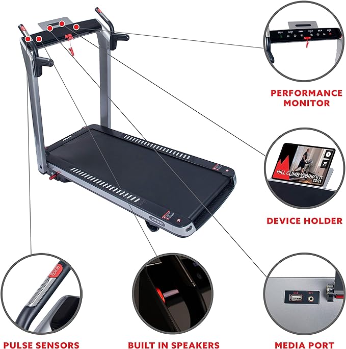 Cinta de correr motorizada SpaceFlex 7750 de Sunny Health &amp; Fitness