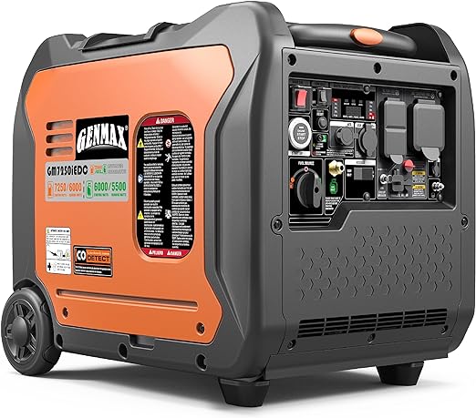 Genmax GM7250iEDC Portable Inverter Generator, 7250W Super Quiet Dual Fuel Portable Engine with Parallel Capability, EPA &CARB Compliant